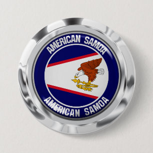 Amerikaanse Samoa Round Emblem Ronde Button 7,6 Cm