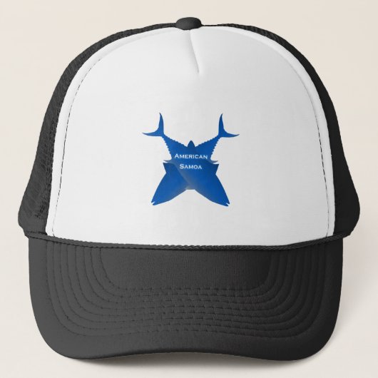 Amerikaanse Samoa Tuna (blauw) Trucker Pet (Voorkant)