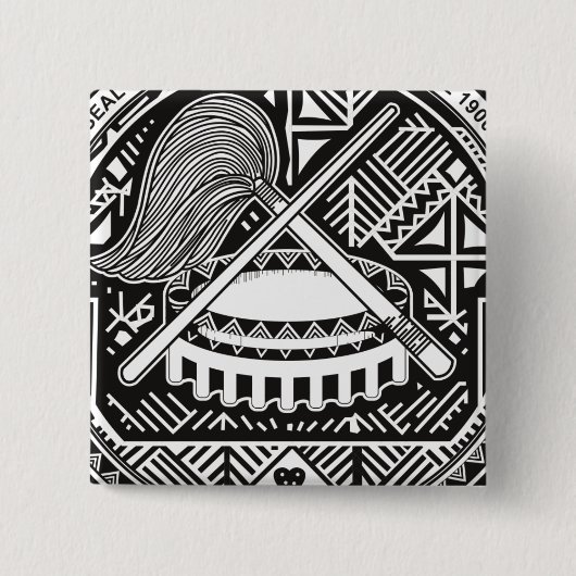 amerikaanse samoa vierkante button 5,1 cm (Voorkant)