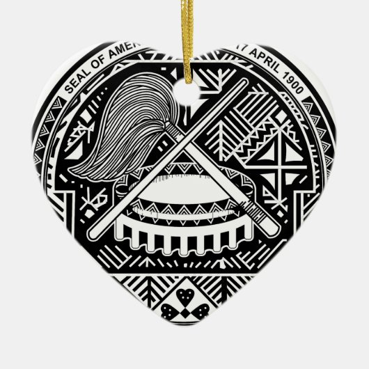 Amerikaanse Samoa-wapenschild Keramisch Ornament (Voorkant)