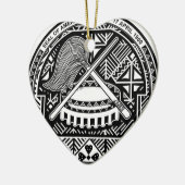 Amerikaanse Samoa-wapenschild Keramisch Ornament (Links)