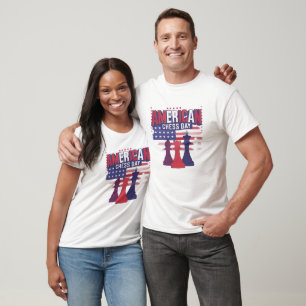 Amerikaanse schaakdag uniek T-shirt ontwerp