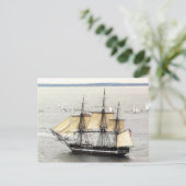 Amerikaanse scheepsbouw in een parade briefkaart (Staand voorkant)