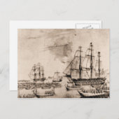 Amerikaanse schepen 19e eeuw briefkaart (Voorkant / Achterkant)