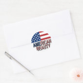 Amerikaanse schoonheid ronde sticker (Envelop)