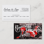 amerikaanse schoonheidskaart afsprakenkaartje (Voorkant / Achterkant)