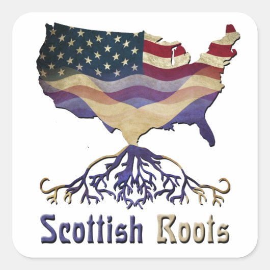 Amerikaanse Schotse Roots Stickers (Voorkant)