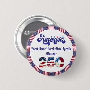 Amerikaanse Semiquincentennial Amerika 250e Verjaa Ronde Button 5,7 Cm