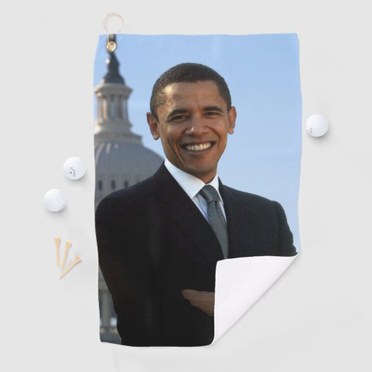 Amerikaanse senator, 44e Amerikaans President Bara Golfhanddoek (Insitu)
