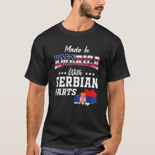 Amerikaanse Servische Onderdelen Servië Kaart VS V T-shirt