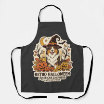 Amerikaanse Shepherd Halloween Retro Hondenliefheb