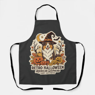 Amerikaanse Shepherd Halloween Retro Hondenliefheb Schort