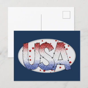 Amerikaanse shimmer- en sterrenkunst briefkaart
