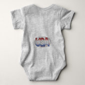 Amerikaanse shimmer- en sterrenkunst romper (Achterkant)