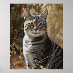 Amerikaanse Shorthair Cat Art Print Poster
