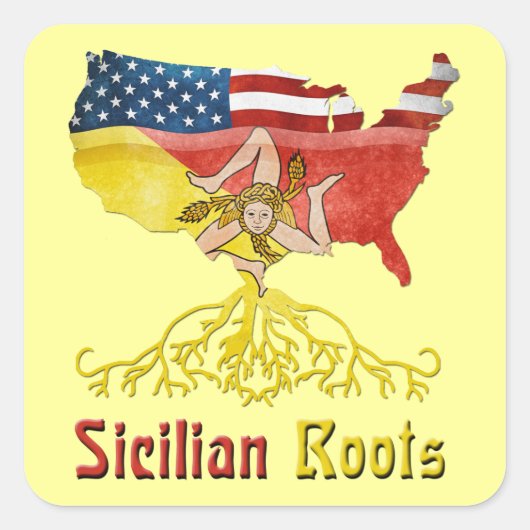 Amerikaanse Siciliaanse Roots Stickers (Voorkant)