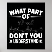 Amerikaanse Sing Language ASL-leraar ASL Alphabet  Poster (Voorkant)