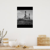 Amerikaanse slagschip New Jersey in_War Afbeelding Poster (Keuken)