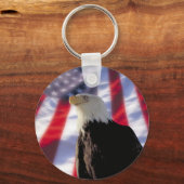 Amerikaanse Sleutelhanger Eagle en Vlag (Voorkant)