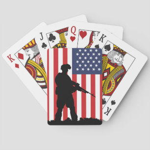 Amerikaanse soldaat pokerkaarten