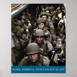Amerikaanse soldaten uit WOII op een aak MAAFA Poster