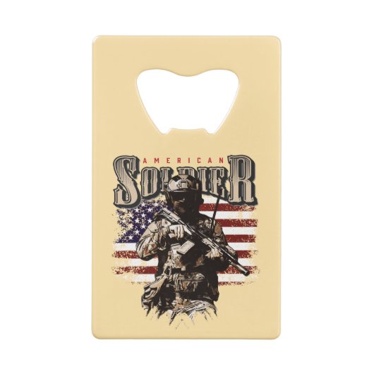 Amerikaanse Solder Design Roestvrij staal Opener Kredietkaart Flessenopener (Achterkant)