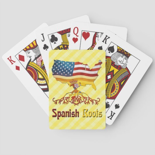 Amerikaanse Spaanse wortels Pokerkaarten (Achterkant)