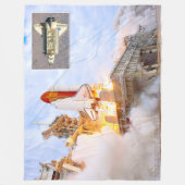 AMERIKAANSE SPACE SHUTTLE-ONDERNEMING FLEECE DEKEN (Voorkant)