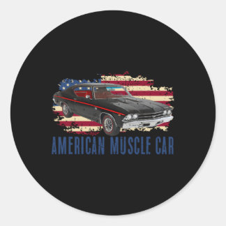 Amerikaanse Spier Auto NS Ronde Sticker