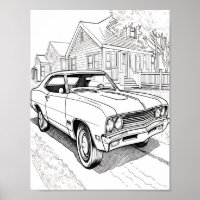 Amerikaanse Spier Auto Volwassen Kleuring