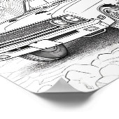 Amerikaanse Spier Auto Volwassen Kleuring Poster (Hoek)