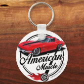 Amerikaanse spier Red Stingray Sleutelhanger (Voorkant)