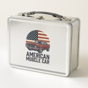 Amerikaanse Spierauto Vintage Vlag Shirt Ontwerp_1