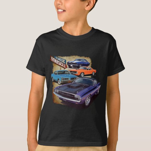 Amerikaanse spierauto's t-shirt (Voorkant)