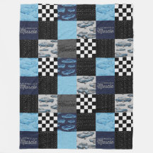 Amerikaanse spierkraan Fleece Blanket - blauw