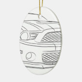 Amerikaanse spierwagen keramisch ornament (Links)