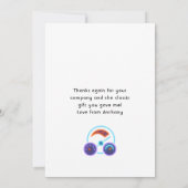 Amerikaanse spierwagen Neon Birthday Bedankkaart (Achterkant)