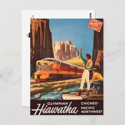 Amerikaanse spoorweg, Verenigde Staten - Briefkaart (Voorkant / Achterkant)