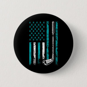 Amerikaanse sport vlag stress bewustzijn maand Gol Ronde Button 5,7 Cm