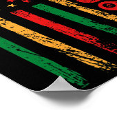 Amerikaanse sportvlag Zwarte Geschiedenis Maand Bi Poster (Hoek)