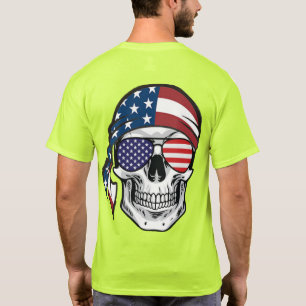 Amerikaanse Spyder Ryders - Skull RWB Back T-shirt