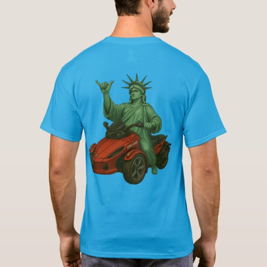 Amerikaanse Spyder Ryders - Spyder Statue Liberty  T-shirt (Achterkant)