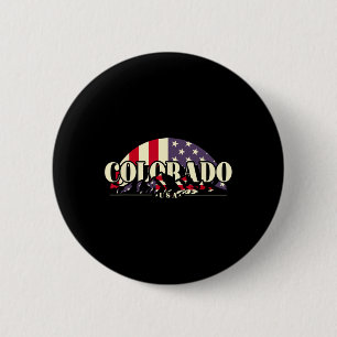 Amerikaanse staat Colorado Ronde Button 5,7 Cm