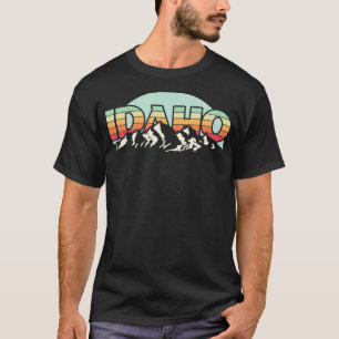 Amerikaanse staat IdahoVintage Mountain Natuur Hik T-shirt