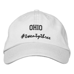 Amerikaanse staat OHIO Hashtag 2023 Geborduurde Pet