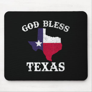 Amerikaanse staat Texas Vlag Texaanse God Bless Te Muismat