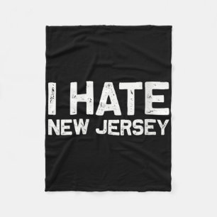 Amerikaanse staatsaandenkens Ik haat New Jersey V- Fleece Deken