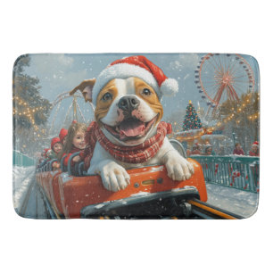 Amerikaanse Staffordshire Dog Kerstmis Badmat