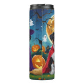 Amerikaanse Staffordshire Dog Pumpkin Halloween Fu Thermosbeker (Achterkant)