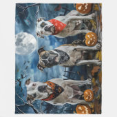 Amerikaanse Staffordshire Halloween Spooky Fleece Deken (Voorkant)